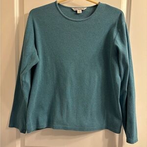 Women’s Sz L Pendleton Teal 100% Cotton Knit Top